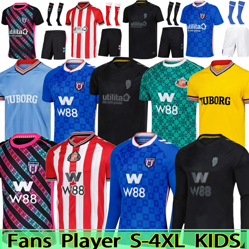 25 26 sunderland Soccer JerseyS Home away third 2025 2026 RED BLACK KIDS s STEWART SIMMS ROBERTS AMAD CLARKE Diarra 19 EMBLETON E NIEN Football Shirt SEWS PROMOTED