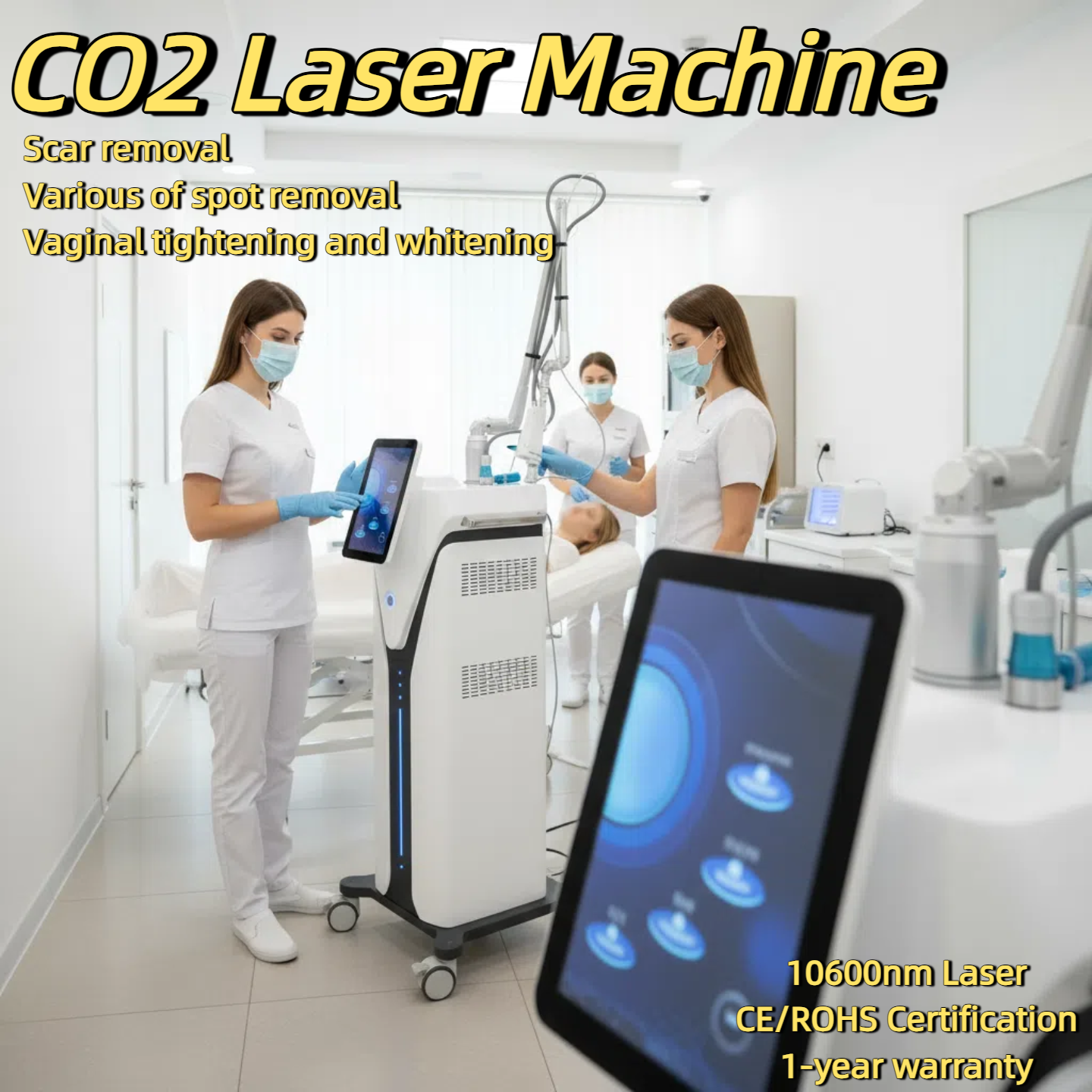 CO2 Fractional RF Laser Acne Treatment Whitening Wrinkle Removal Vaginal Tighten Skin Care Rejuvenation Painless Scar Remove Skin Tightening Beauty Eq