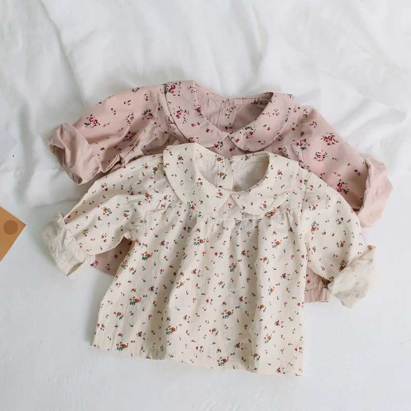 Spring Baby Girl Blouse Cotton Long Sleeve Floral Korean STYle Baby Girl Shirt 02 Years CHIldren Clothes C251007