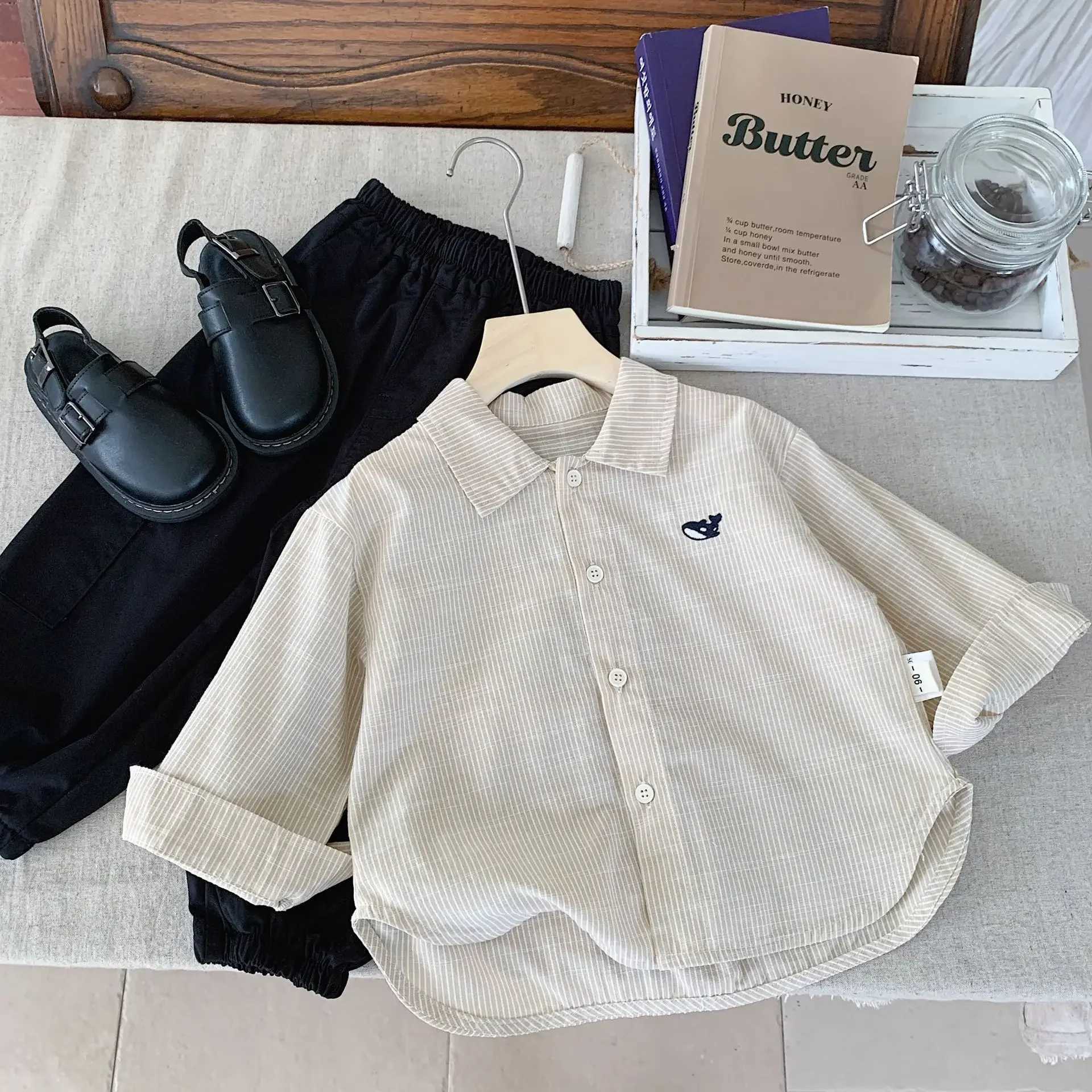 New Child Shirt Comfort Cartoon Versatile Casual Girl Clothing Simple Soft Child Clothing Cute Trendy Spring Long Sleeved Shirt C251007