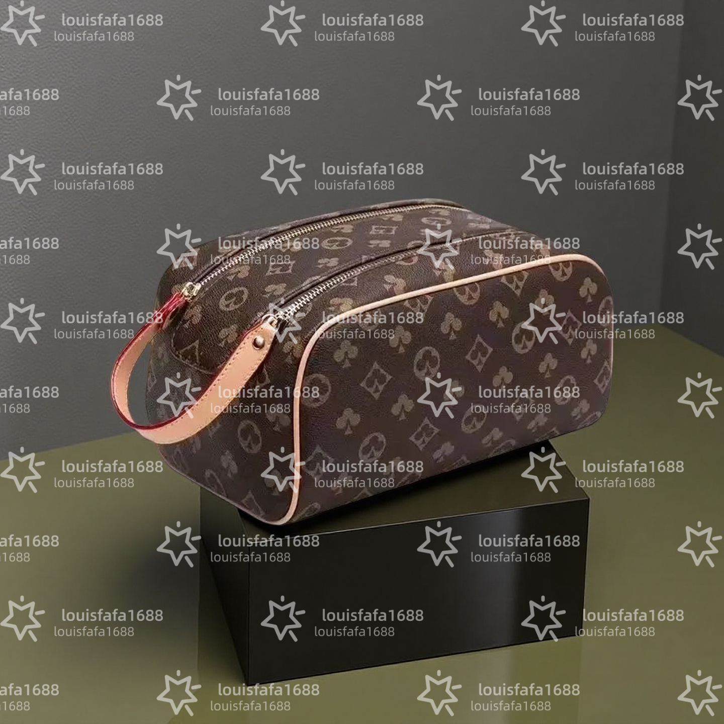 Men Womens Double zipper Makeup Bag Designer Women WashBag Large Capacity Cosmetic Bags Toiletry Bag classic Man Travelling Toilet Bag