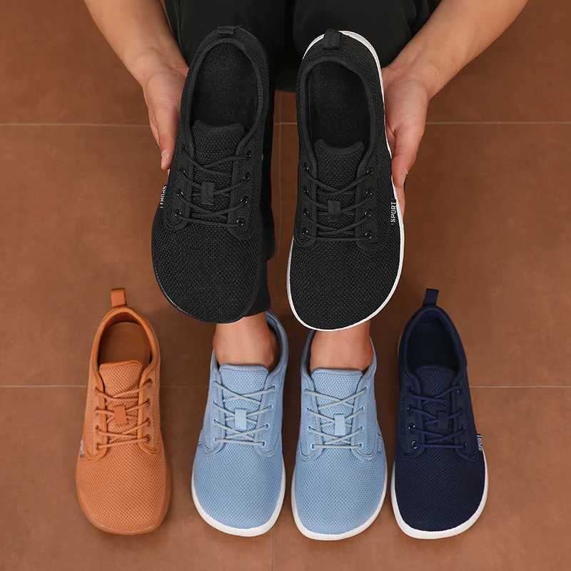 Mens Shoes Sneakers Wide Toe Barefoot Casual Wide Last Fashionable Canvas Black Flat Board Shoes Breathable Mesh Mens Shoes J251007