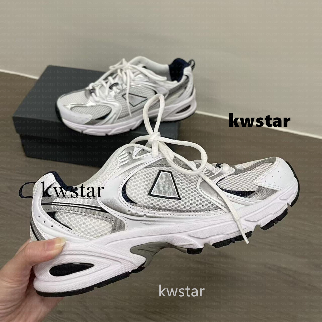 designer shoes Vintage Mesh Fabric Faux Leather running Shoes Casual Mens Womens Running Shoes Outdoor Sports Sneakers 35-45