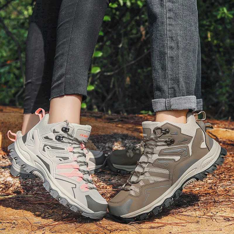 New Women Men Hiking Shoes Outdoor Trekking Sports Climbing Camping Boots Nonslip Waterproof Walking Jogging Trainers Sneakers J251007