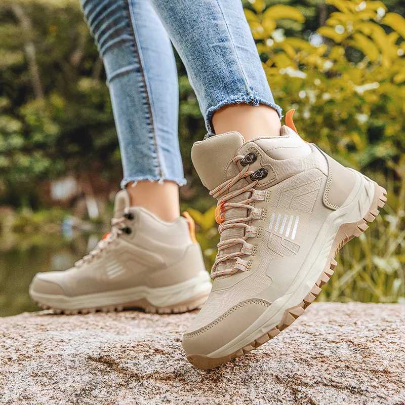 Unisex Outdoor Mountain Trail Sports Shoes Women Men Nonslip Durable Sole Hiking Shoes Waterproof Trekking Walking Sneakers J251007