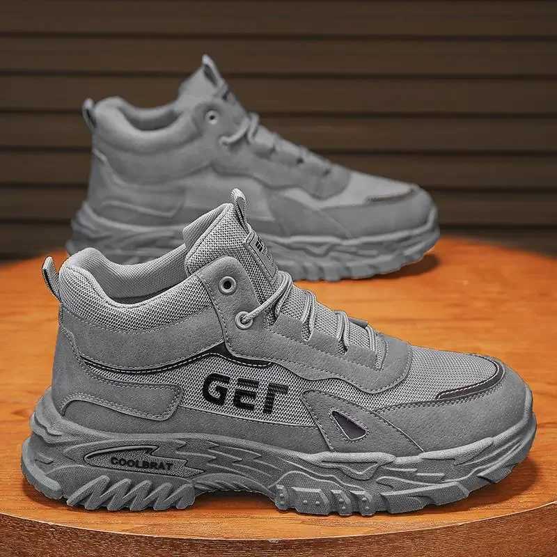 Fashionable Trendy Martin Boots High Top Casual American Style Motorcycle Safety Shoes Spring Autumn Workwear Mens Footwear J251007