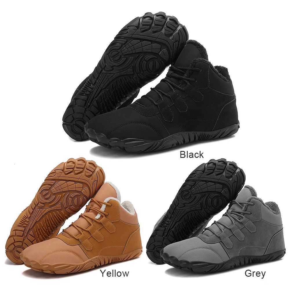Barefoot Snow Boots Warm Fur Shoes Non Slip Outdoor Trekking Shoes Thermal Minimalist Ankle Boots Comfortable for Autumn Winter J251007