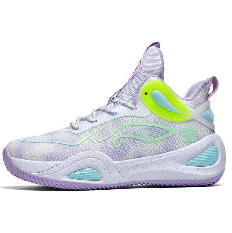 New mandarin duck basketball shoes men's leather high top sports shoes women's teenagers primary and secondary school students and children&