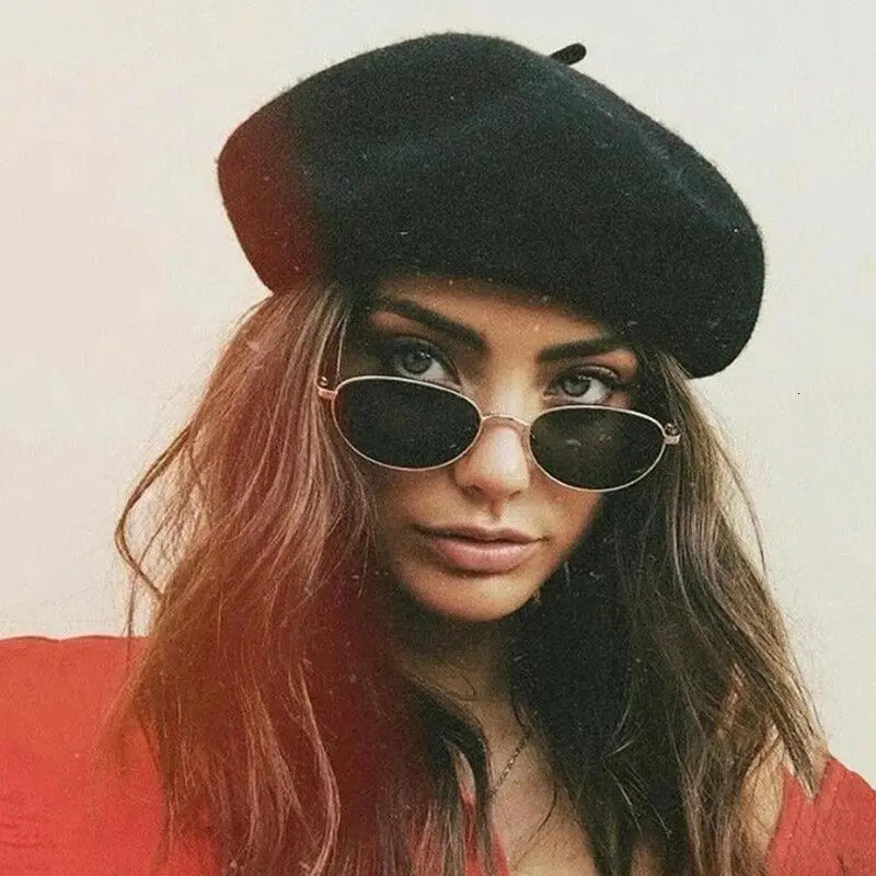 Winter Warm faux Wool Beret Women Girls French Artist Beanie Hat Cap red black purple beige orange Kawaii Flat Top caps warmers 250923