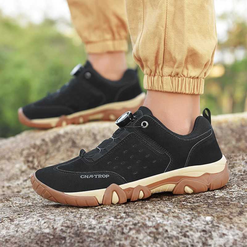 Rotary Hiking Shoes For Men Quality Suede Mens Trekking Sneakers Outdoor Nonslip Walking Shoes Man zapatillas de hombre J251007