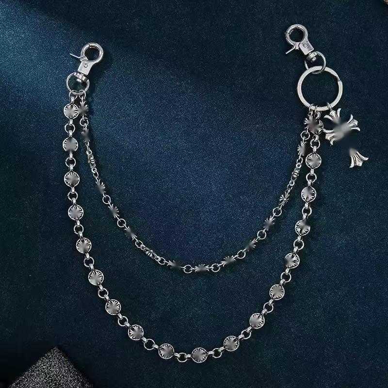 Mens Motorcycle Keychain Jean Biker Wallet Belts Chain Skull Charm Leather Gothic Rock Pants Trousers Waist Key Mens 250122irsz