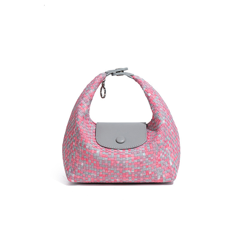French Minimalist Niche Design Nylon Gradient Blue Handbag Exquisite Small Lightweight Shoulder Crossbody Lunch Box Bag