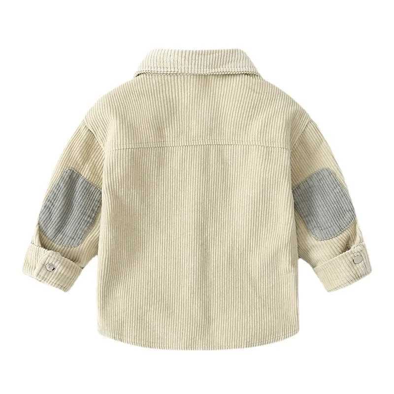 Corduroy Boys Cardigan Baby Boys Shirts Long Sleeve School Blouse Kids White Shirt for Toddler Boys Blouse Children Tops New C251007