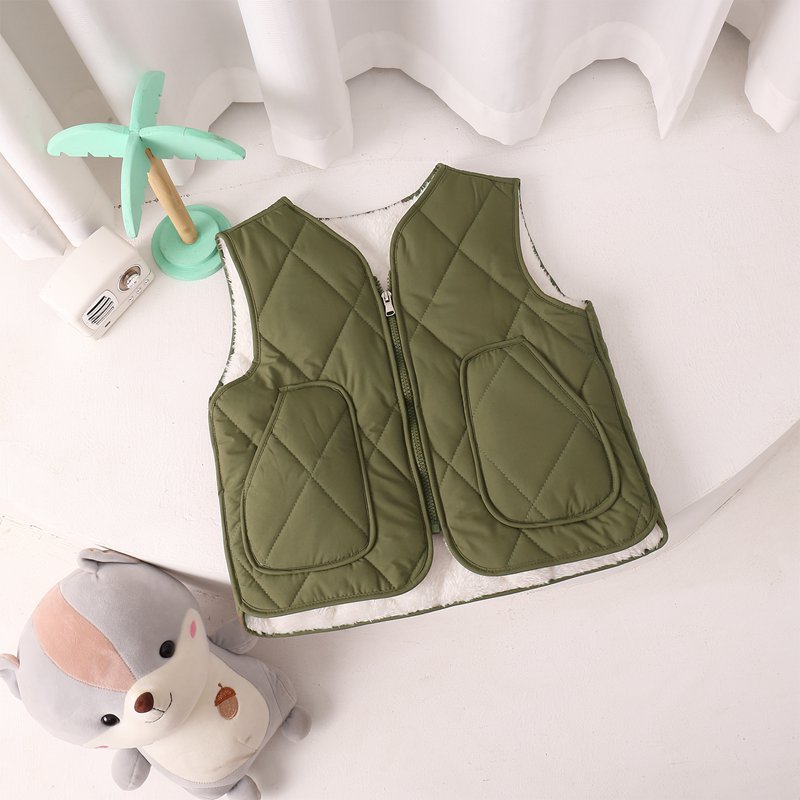 Luxury Kids Vest 2025 Toddler Kids Vest, Boys Girls Fleece Lined Thickened Winter Vest, Sleeveless Jacket for Big Kids Free Shipping