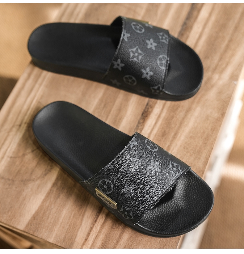 Designer Slippers Cross-border bestsellers, men's casual and versatile, comfortable both indoors and outdoors, one-line women's flip-flops, 