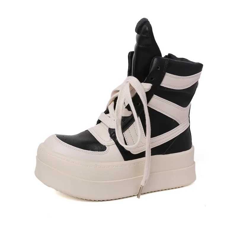 Thick Sole Ankle Boots Design High Top Shoes For Wen 2025 Autumn And Winter New Height Increasing Casual Sports Board Shoes Y251007