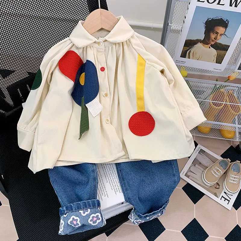 Children Clothing 2025 Spring Autumn New Girls Fashion Doll Shirt Princess Shirt Children Long Sleeved Shirt Baby Top C251007