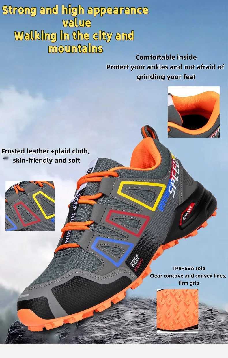 TFanJump Highquality Spring And Autumn Outdoor Hiking shoes Nonslip Hiking and Crosscountry Travel Running Sports Shoes J251007