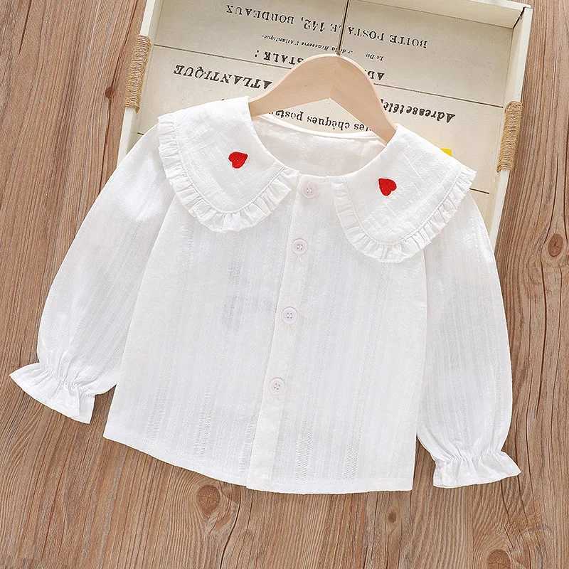 17Y Girls Shirts Spring Floral Printed Turndown Collar Blouses for Kids Baby Girl Cotton Casual Shirt Childrens Clothing C251007