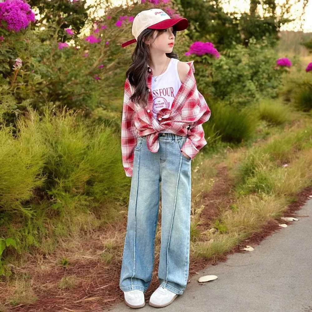 Plaid Shirts for Kids Baby Girls Spring Preppy Shirts Fashion Clothes Autumn Girls Tops Long Sleeve Children Clothing for 314Y C251007