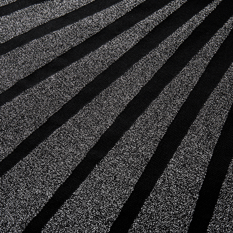 HL111 Round Neck Sleeveless Waist Pullover A-Line Striped Knitted Dress