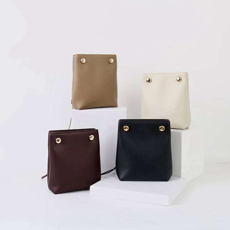 Brand Genuine Leather Fashion Gold Rivet Phone Women Simple Cowhide Pebble Pouch Shoulder Bags Woman Suotong2510