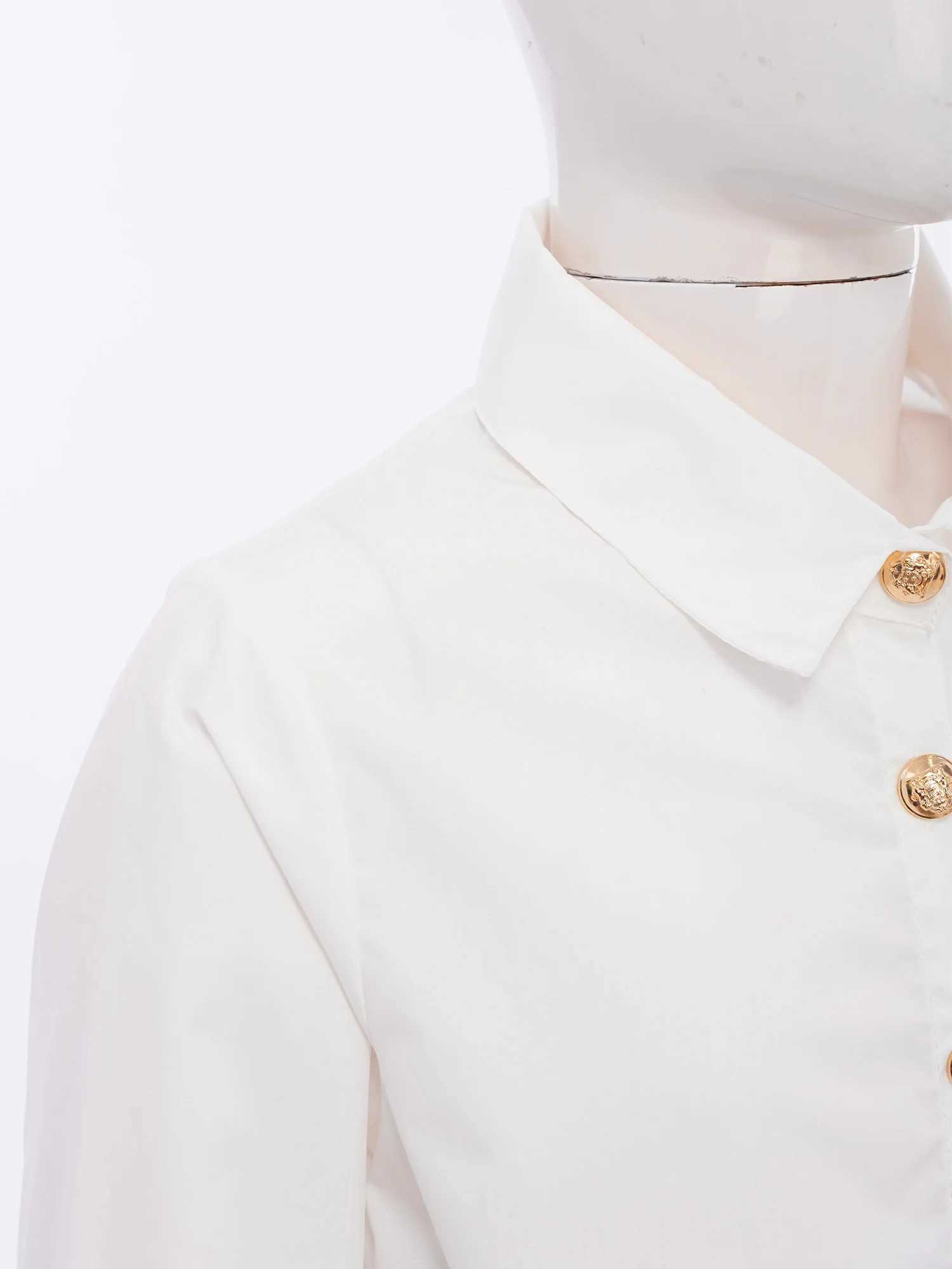 White Ruffles Shirts Kids Girls Lapel Sweet Preppy Kawaii Blouses Lolita Korean Elegant Puff Long Sleeve Crop Tops Chic Blouse C251007