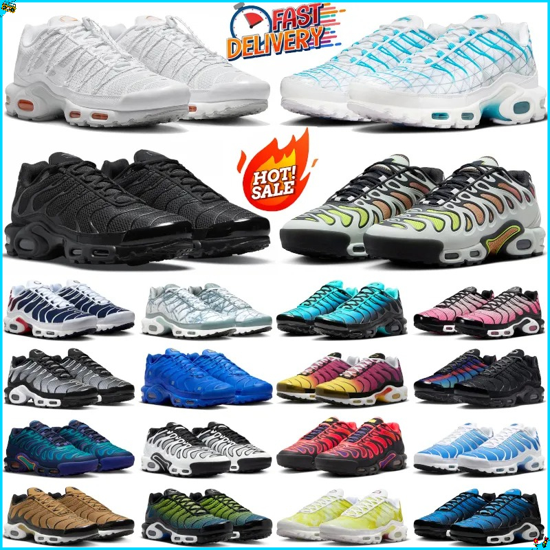 New Tn Plus Size Us 12 Running Outdoor Shoes Men Women Tns Utility Berlin Terrascape Triple Black All White tn. Rose Pink Blue Red Green France Trainers Sneakers Eur 36-46