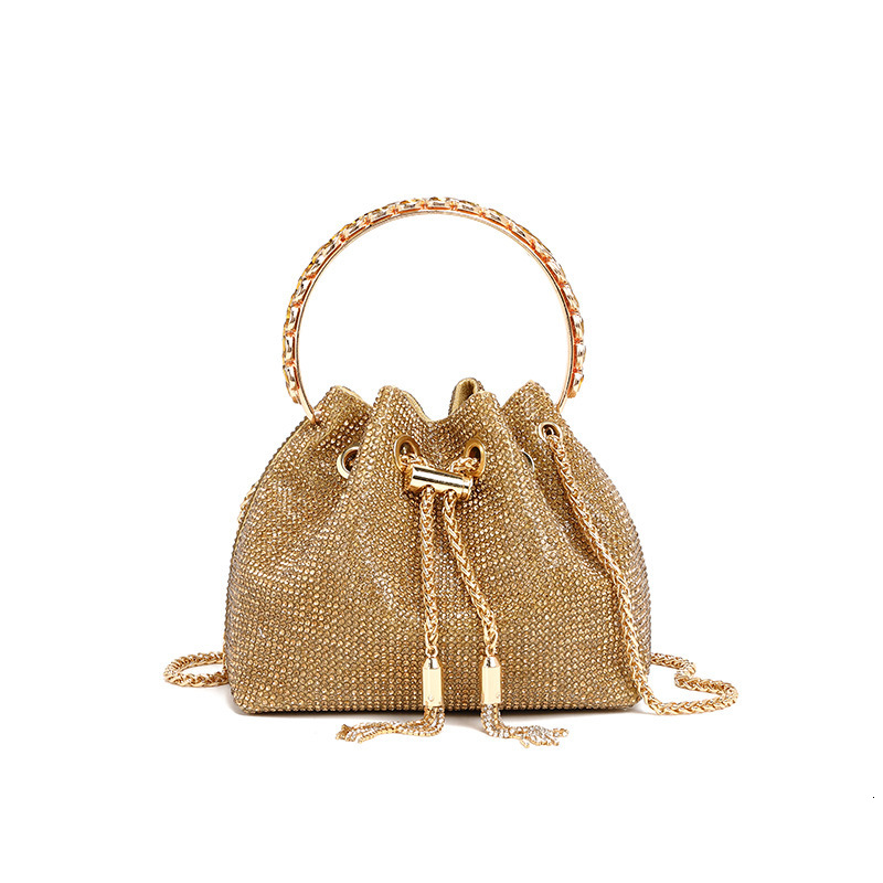 Luxury Bag Designer Bag Cross-border Rhinestone High-end Evening Handbag 2024 New Acrylic Women's Bag Fashion Inlaid Diamond Chain Bag Shoulder B