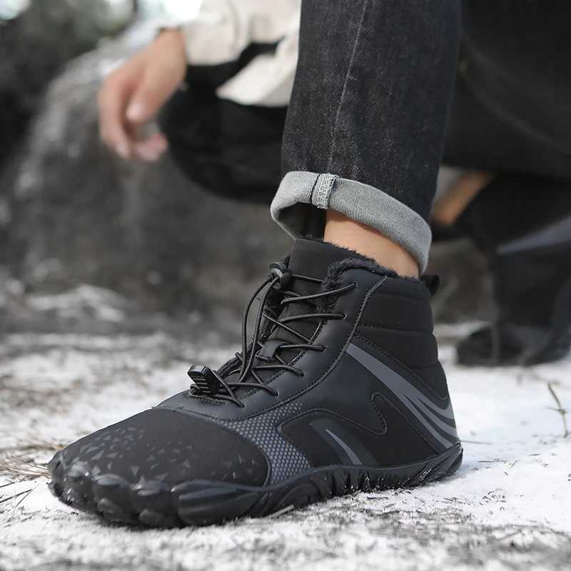 New Winter Boots for Men Women Snow BareFoot Boots Outdoor Nonslip Warm Fur Casual Sneakers Unisex Ankle Boots Hiking Shoes J251007