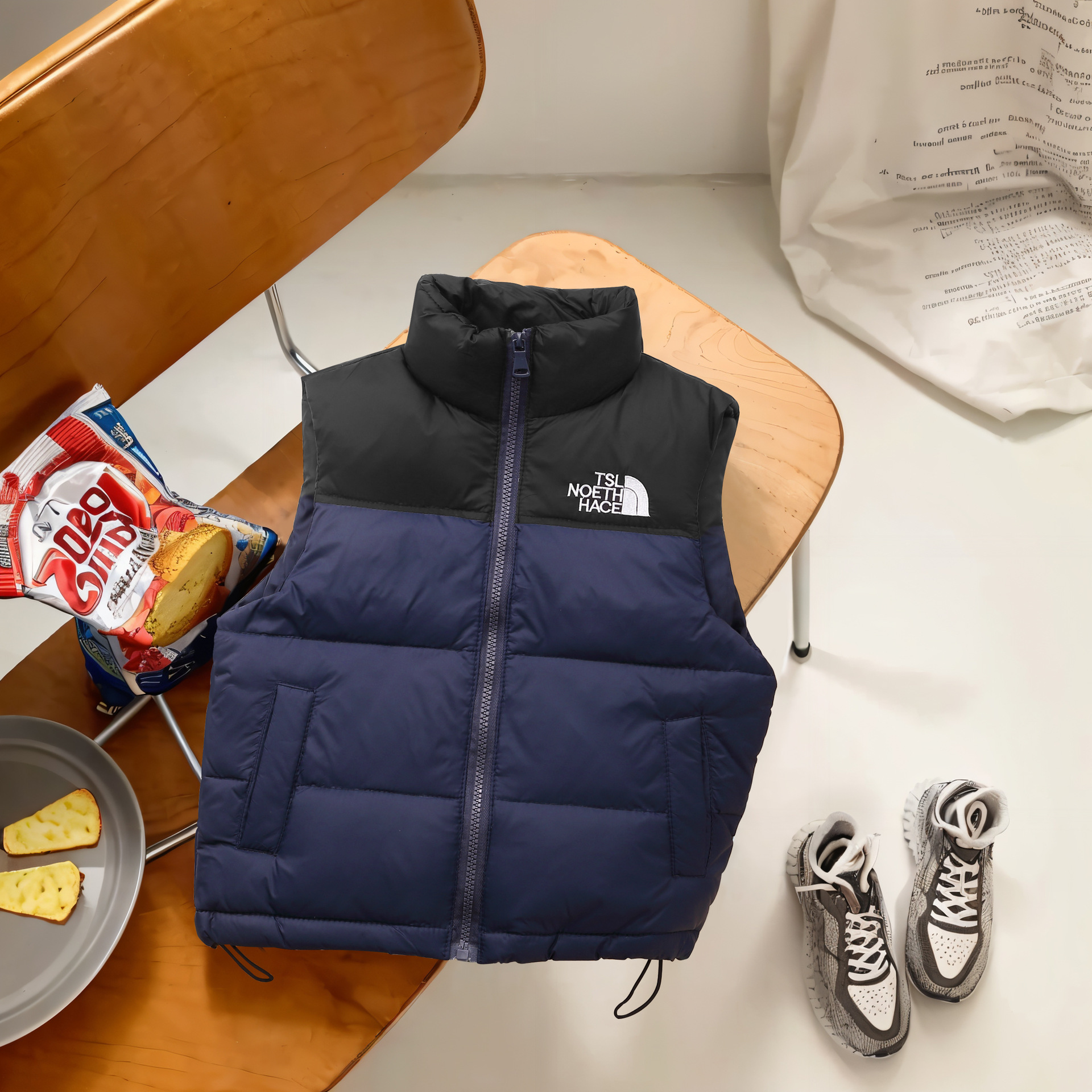 Designer Kids Clothing Cozy Kids Vest with Soft & Warm Fleece Lining, Color Block Thickened Design for Boys Girls, Outerwear Vest