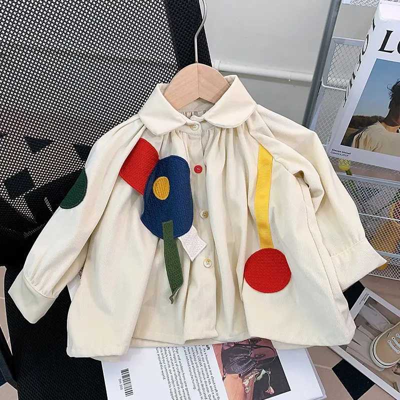 Children Clothing 2025 Spring Autumn New Girls Fashion Doll Shirt Princess Shirt Children Long Sleeved Shirt Baby Top C251007