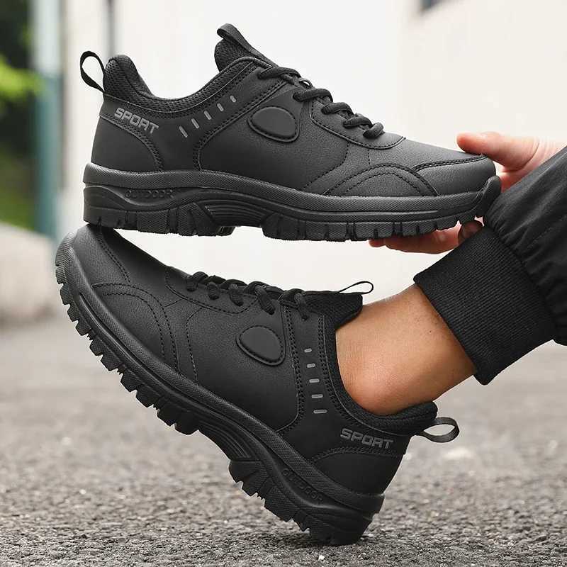 Mens Outdoor Camping Walking Shoe Classic Waterproof Wearresistant Work Shoes New Style Anti Slip Breathable Lace Up Sneakers J251007