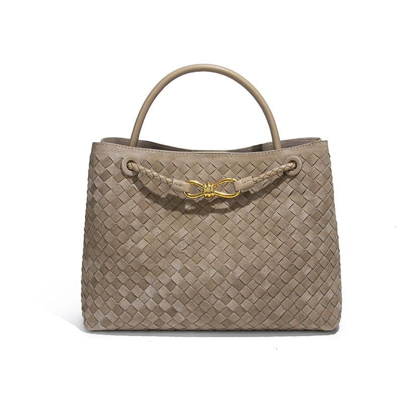 New Fashion Women's Handbag Shoulder Crossbody Handwoven Soft Leather Tote Bucket Bag
