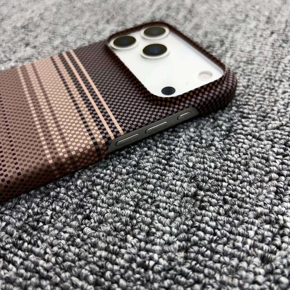 Half Border Carbon Fiber Kevlar Magsafe Magnetic Phone Case For iPhone 17 Air 16 15 14 13 12 Plus Pro Max Fashion Texture Cover