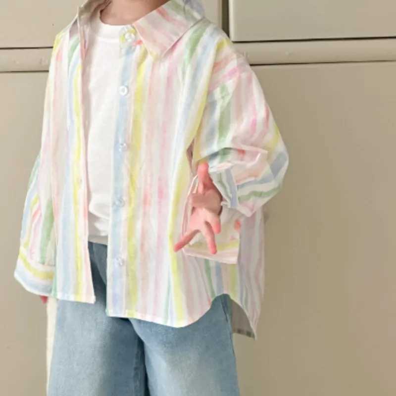 Fashion Baby Girl Cotton Bow Shirt Long Sleeve Infant Toddler Striped Blouse Loose Outfit Spring Autum Casual Baby Clothes 110Y C251007