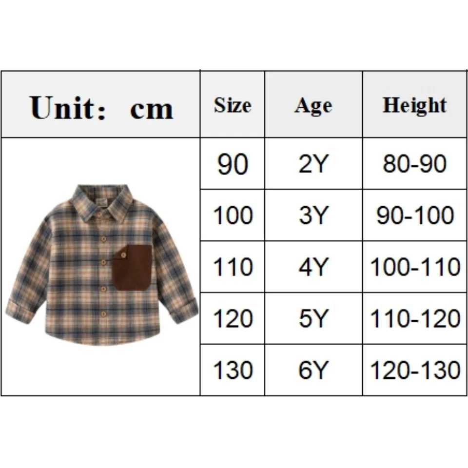 Kid Plaid Long Sleeve Shirt 2 3 4 5 6 Years Boys Spring Autumn Daily Casual Clothes Children Lapel Cotton Toddler Outfit C251007