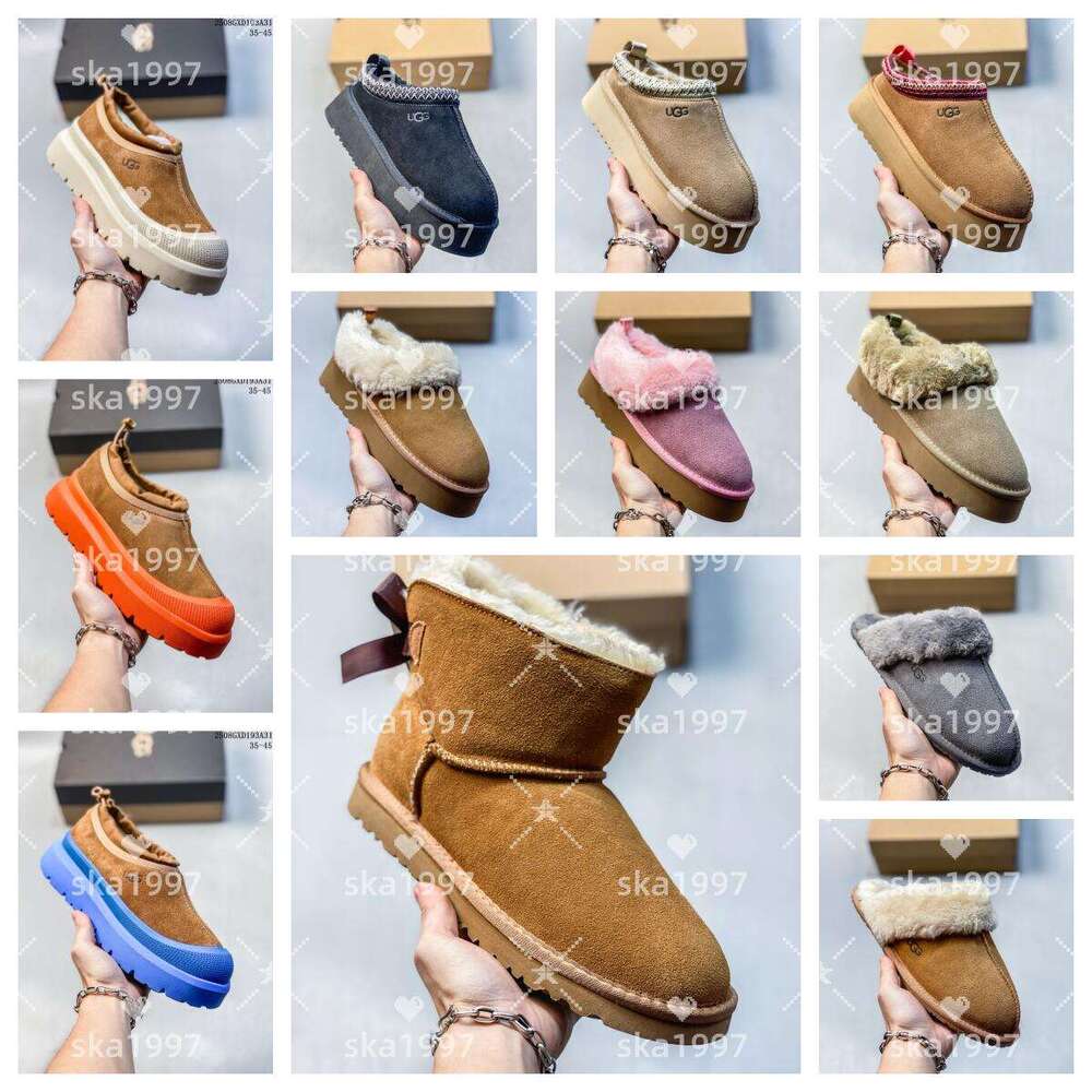 Ethnic style woven thick soled snow boots, women's inner height increasing fur integrated cotton boots, slippers, cowhide, wool and velvet, anti slip