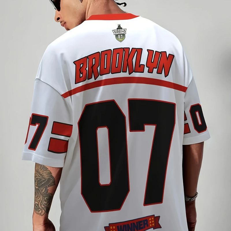 Retro Brooklyn Racing Unisex Tee - Breathable & Fast-Dry Athletic Shirt with Casual Fit-3