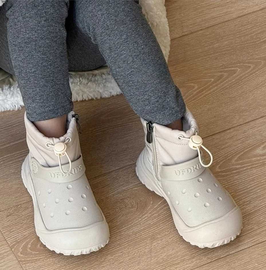 Unisex Kids Outdoor Antislip Winter Snow Boots Warm Plush Toddler Boys Girls Comfortable Walking Plush Shoes Children SneakersT251007