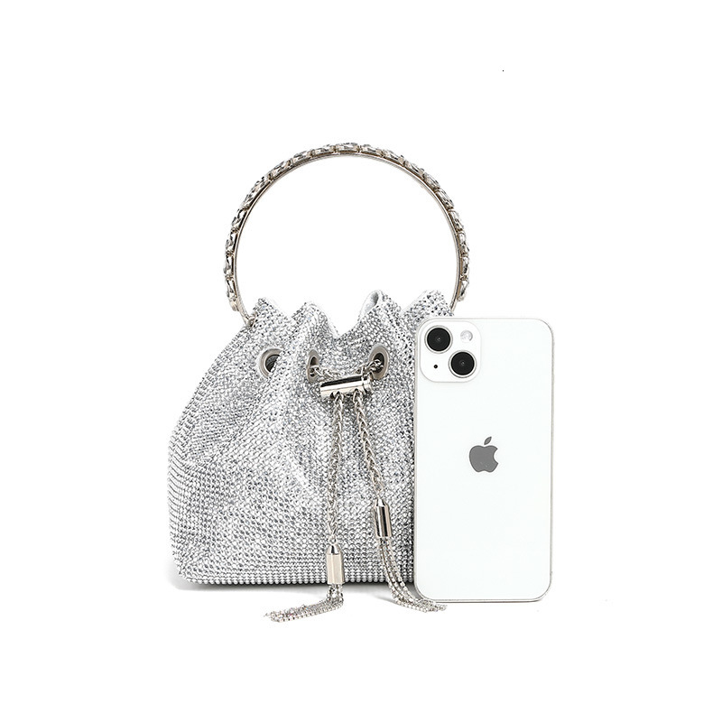 Luxury Bag Designer Bag Cross-border Rhinestone High-end Evening Handbag 2024 New Acrylic Women's Bag Fashion Inlaid Diamond Chain Bag Shoulder B