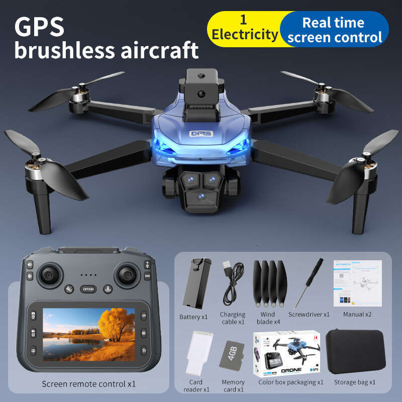 X G Screen Control Long Endurance Positioning One Key Return Dual Camera Aircraft GPS Drone