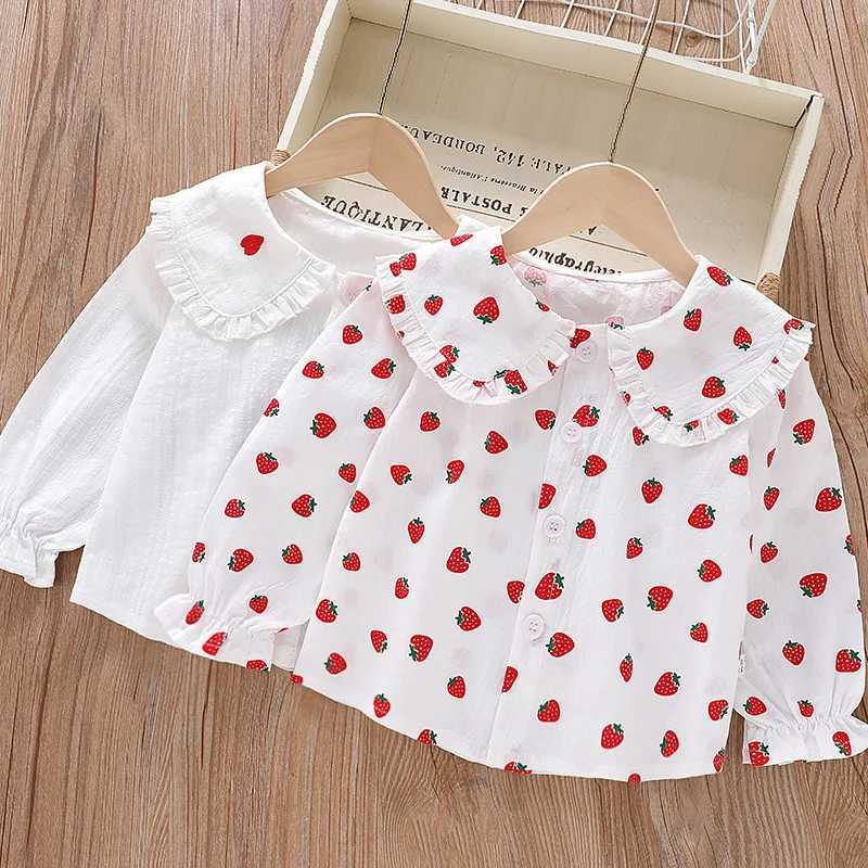 17Y Girls Shirts Spring Floral Printed Turndown Collar Blouses for Kids Baby Girl Cotton Casual Shirt Childrens Clothing C251007