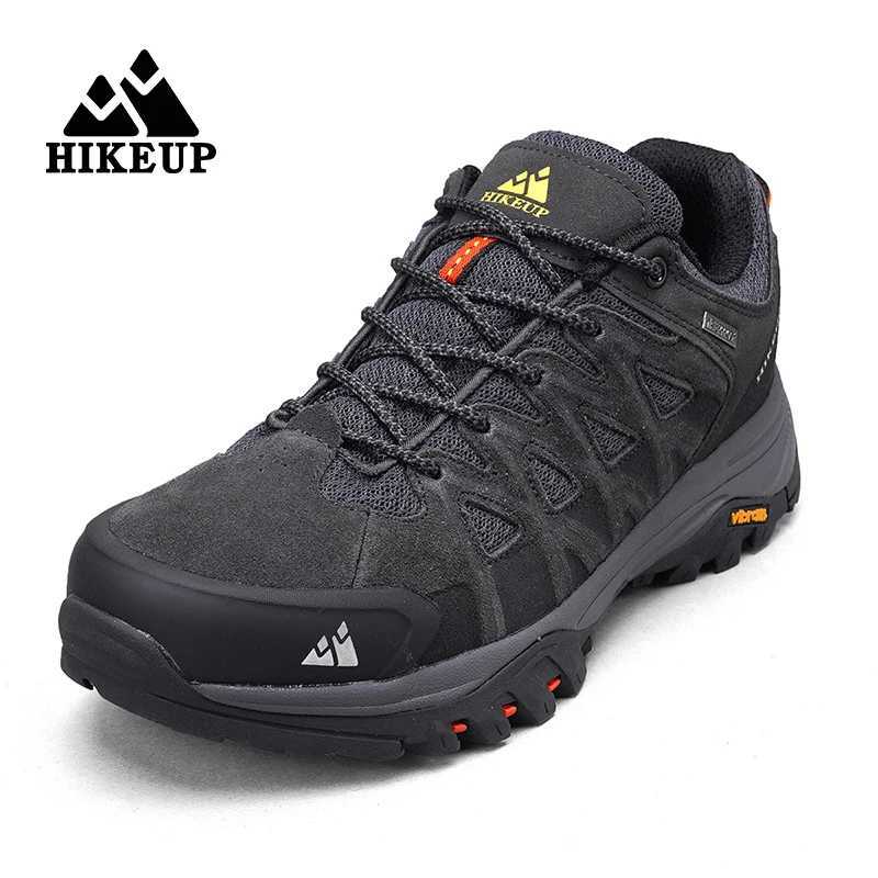 HIKEUP New Arrival Mens Hiking Shoes Breathable Lace Up Trekking Male Cushioning Outdoor Climbing Tourism Sneakers for Men J251007