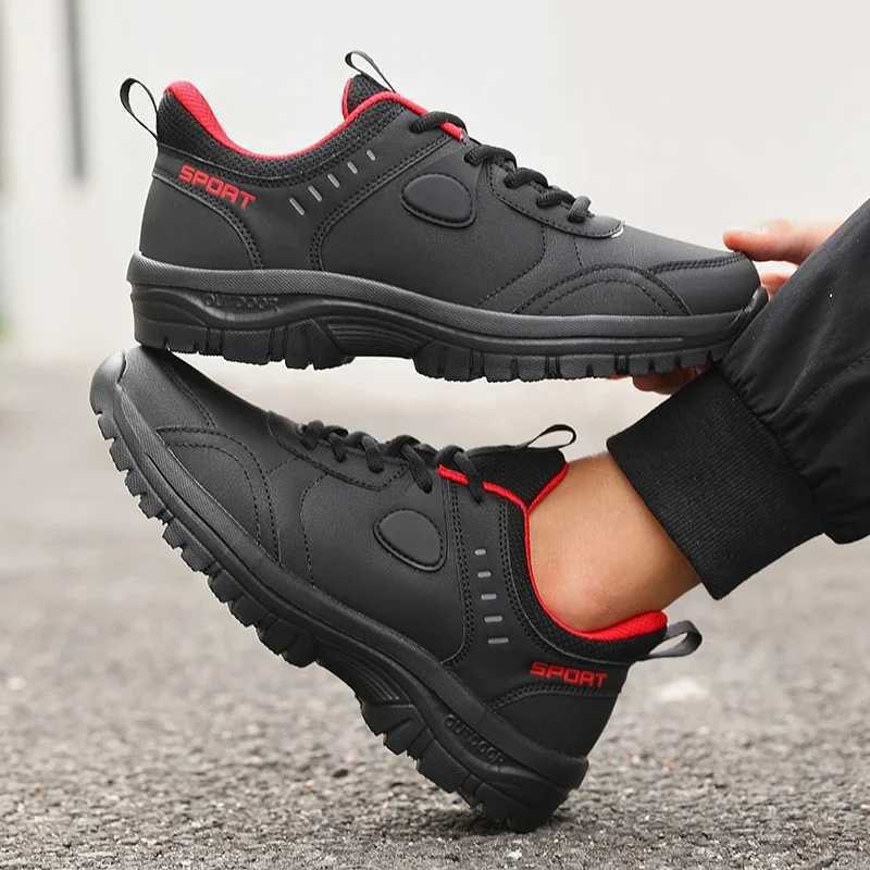 Mens Outdoor Camping Walking Shoe Classic Waterproof Wearresistant Work Shoes New Style Anti Slip Breathable Lace Up Sneakers J251007