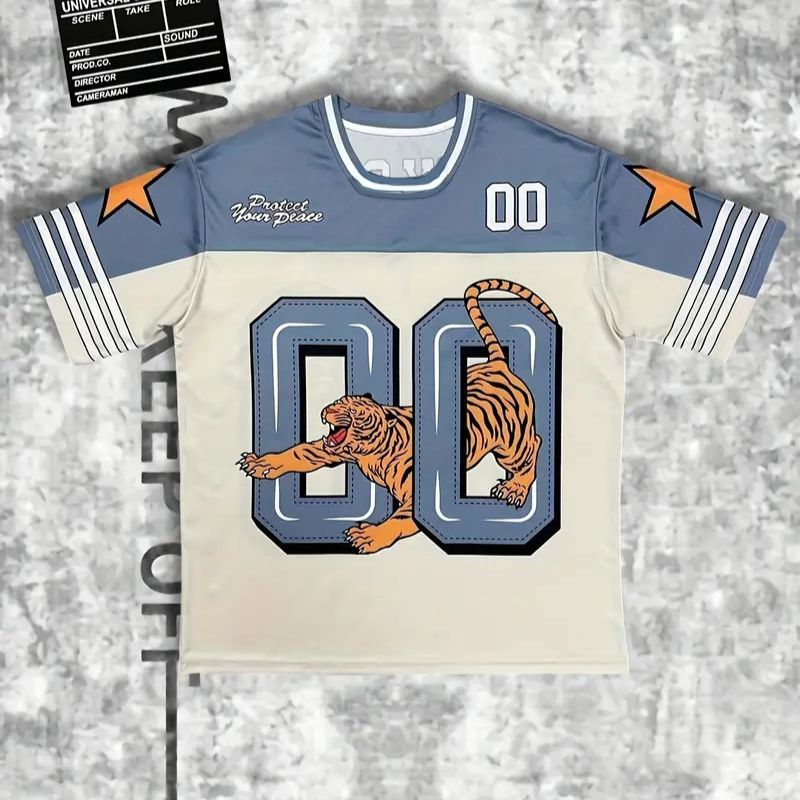 Retro Tiger Printed Sports T-shirt (Unisex) | Breathable Quick-drying Digital Print Loose Couple Short-sleeve Top-2