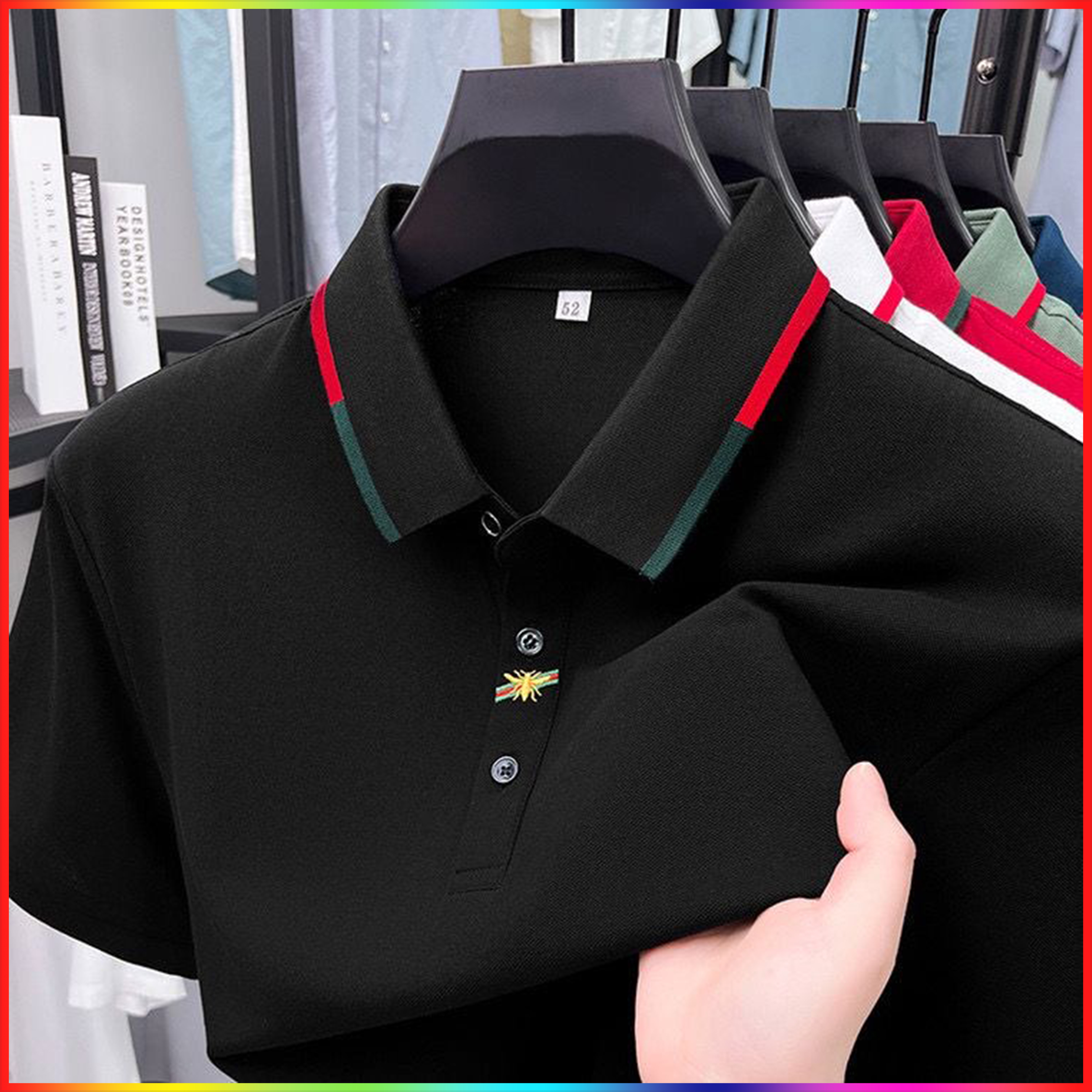 Mens Polo Shirt Designer italy luxury letter embroidery polo t shirt summer leisure mens essential Solid Slim Polos Shirt Embroidery High Street Trend Top Tee