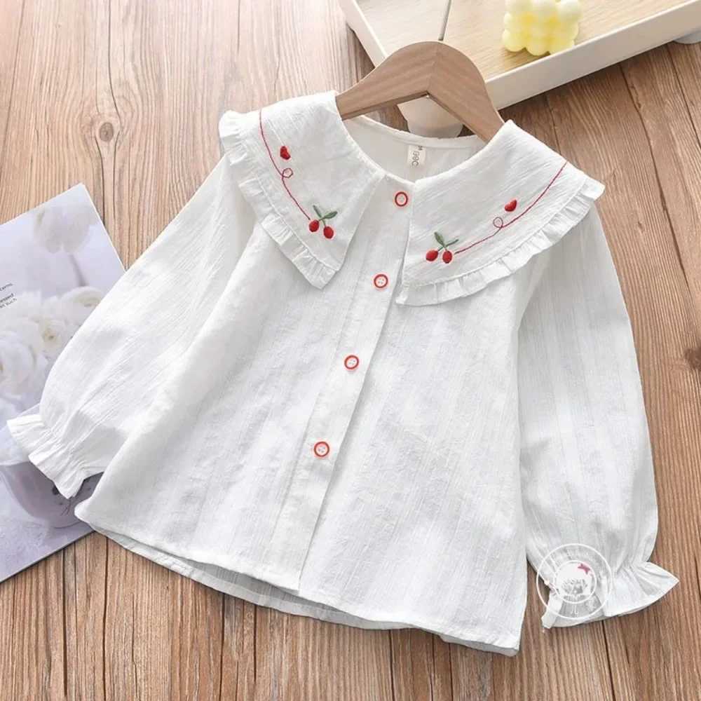 Childrens Clothing Blouse for Girls Kids Shirts Toddler Girl Clothes Top Vintage Casual Fairy Princess Cute Elegant Long Sleeve C251007