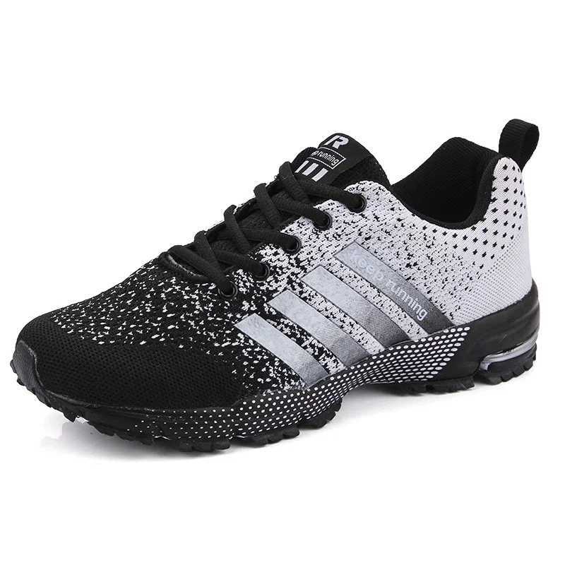 New mens and womens flying mesh surface spring summer breathable casual sports shoes flat vulcanized couple running big size48 J251007