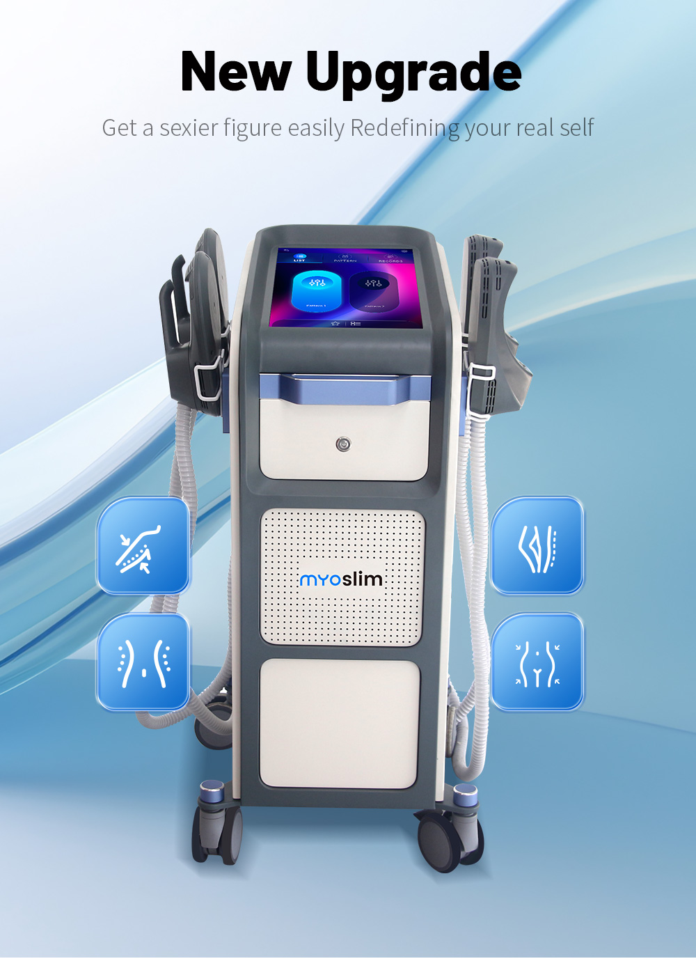 Professional EMS 6500W RF Machine Hi-EMT EMS Body Sculpting Fat Burning EMS Slimming Beauty New Equipment